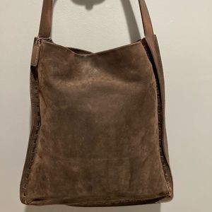 COACH Brown Suede Shoulder Bag